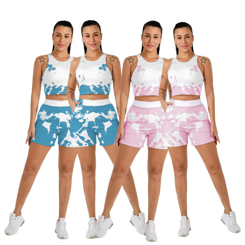 Tie Dye Sports Fitness Yoga Set