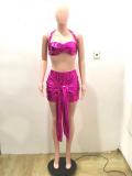 Nightclub Fashion Slim-Fit Strap Wrap Chest Two-Piece Set