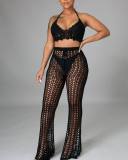 Women's Hollow Perspective Two-piece Beach Style Mesh Handmade Hook Sexy Fashion Suit