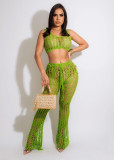 Women's Hollow Perspective Two-piece Beach Style Mesh Handmade Hook Sexy Fashion Suit