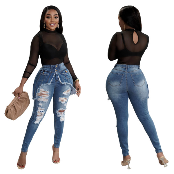 Fashion women's sexy denim pencil pants