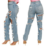 Wear Fashion Women's Fashion Versatile Loose Jeans Wide Leg Pants