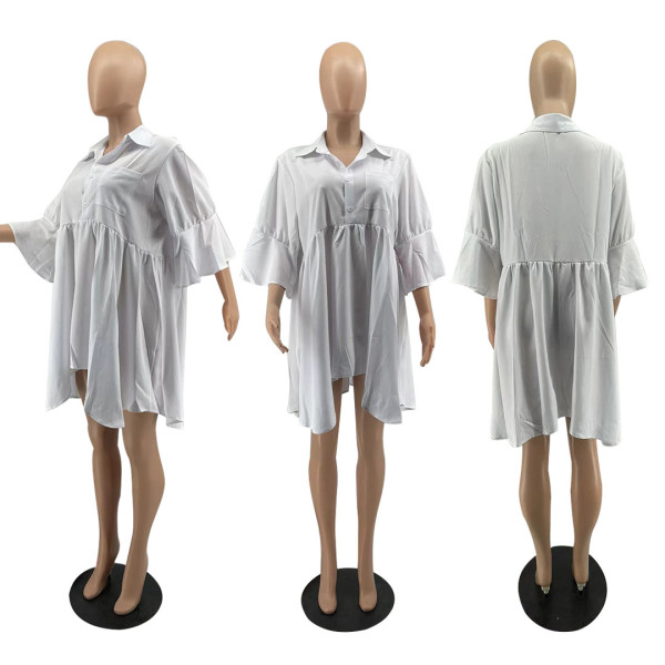 Casual Fashion Solid Color Loose Dress