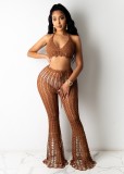 Women's Hollow Perspective Two-piece Beach Style Mesh Handmade Hook Sexy Fashion Suit
