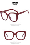 Square bag flower glasses frame 2022 new European and American personality flat mirror fashion large frame plain fashion glasses frame retro