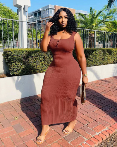 Women's Fashion Casual Skinny Dresses Long Skirts