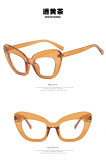 Anti-blue light big frame cat eye flat mirror simple glasses frame wild fashion glasses frame