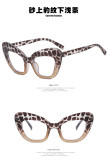 Anti-blue light big frame cat eye flat mirror simple glasses frame wild fashion glasses frame