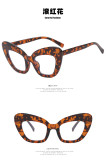 Anti-blue light big frame cat eye flat mirror simple glasses frame wild fashion glasses frame