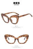 Anti-blue light big frame cat eye flat mirror simple glasses frame wild fashion glasses frame