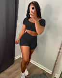 Women's Solid Color Sexy Women's Casual Two Piece Suit