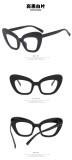 Anti-blue light big frame cat eye flat mirror simple glasses frame wild fashion glasses frame