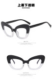 Anti-blue light big frame cat eye flat mirror simple glasses frame wild fashion glasses frame