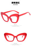 Anti-blue light big frame cat eye flat mirror simple glasses frame wild fashion glasses frame