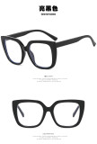 Square bag flower glasses frame 2022 new European and American personality flat mirror fashion large frame plain fashion glasses frame retro