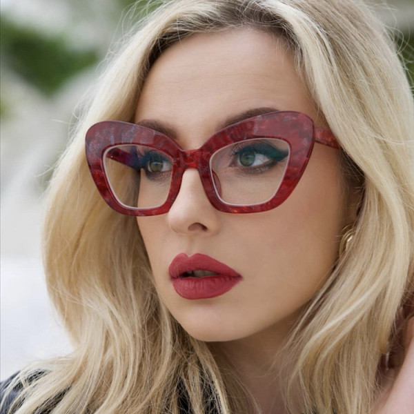 Anti-blue light big frame cat eye flat mirror simple glasses frame wild fashion glasses frame