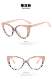 Color matching cat eye flat mirror TR90 anti-blue light retro glasses frame trendy glasses frame