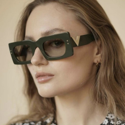 Square Rice Nail Sunglasses V-Shaped Sunglasses Fashion Narrow Frame Sunglasses Trend Women