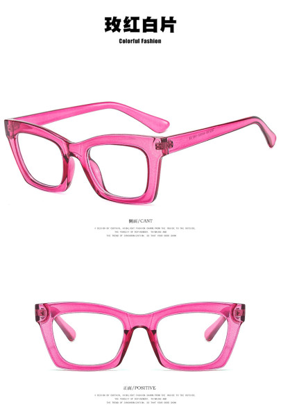 Square small frame TR90 glasses frame anti-blue light flat mirror bag flower simple glasses frame