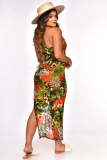 Perspective Leopard Print Sling Resort Sexy Dress