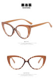 Color matching cat eye flat mirror TR90 anti-blue light retro glasses frame trendy glasses frame