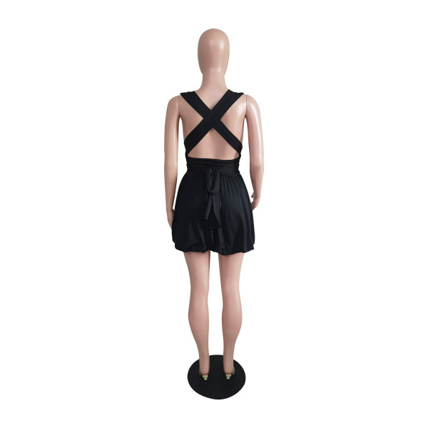 Sexy and fashionable two wrap bust lace-up double fabric dress