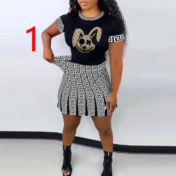 Casual Fashion Striped Letter Print Two Piece Set