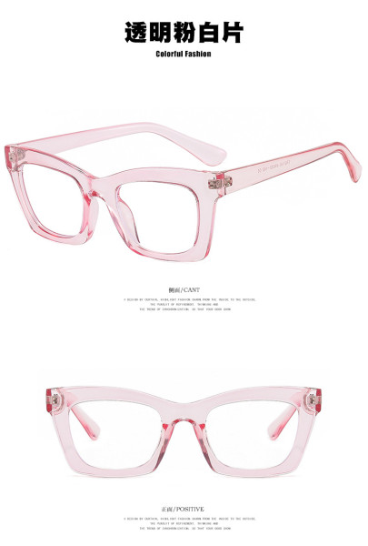 Square small frame TR90 glasses frame anti-blue light flat mirror bag flower simple glasses frame