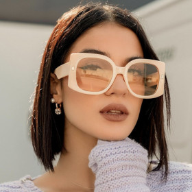 Rice nail big frame sunglasses square sunglasses ins net red sunglasses high-end sense
