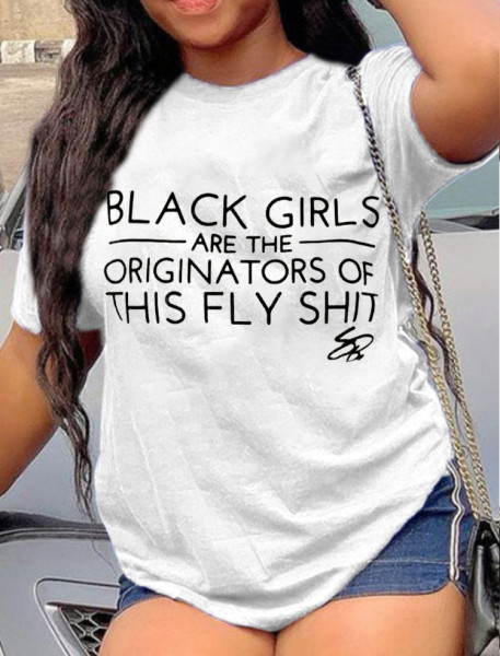 Women's Fashion Casual Stretch Cotton Printed T-Shirt
