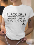 Women's Fashion Casual Stretch Cotton Printed T-Shirt