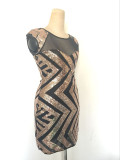 Sleeveless Hip Fit Slim Mesh Piece Sheer Women's Dress