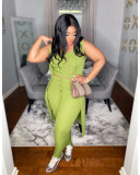 Pit Strip Solid Color Vest Jacket Three Piece Suit