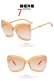 T Polygon Sunglasses Fashion Large Frame Butterfly Cat Eye Sunglasses Gradient Sunglasses