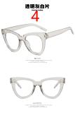Triangular cat eye anti-blue light flat mirror plain glasses plain glasses retro concave frame
