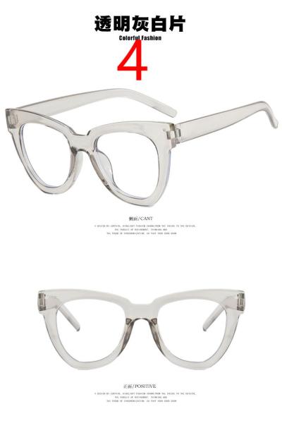 Triangular cat eye anti-blue light flat mirror plain glasses plain glasses retro concave frame