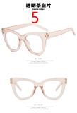 Triangular cat eye anti-blue light flat mirror plain glasses plain glasses retro concave frame