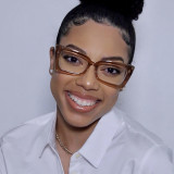 Fashion glasses frame retro square flat mirror personality glasses