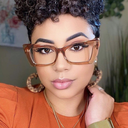 Fashion glasses frame retro square flat mirror personality glasses