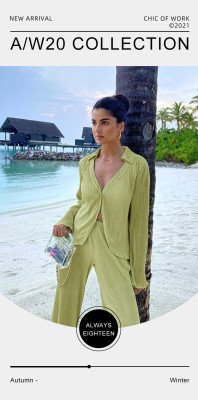 Design sexy loose flared sleeve suit