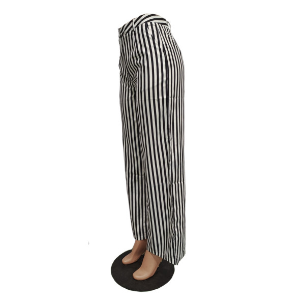 Sexy Ladies Striped Wide Leg Pants Multicolor Available (No Stretch)