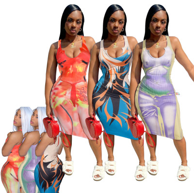 women's perspective sexy print dress