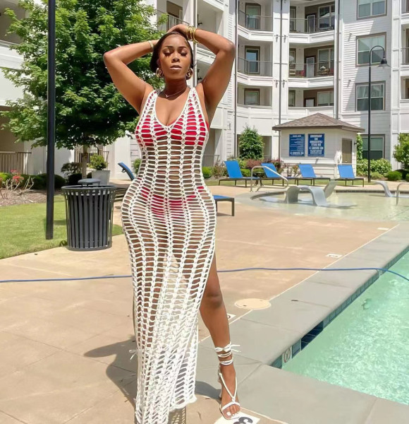 Women's Casual Mesh Tank Top Beach Dress
