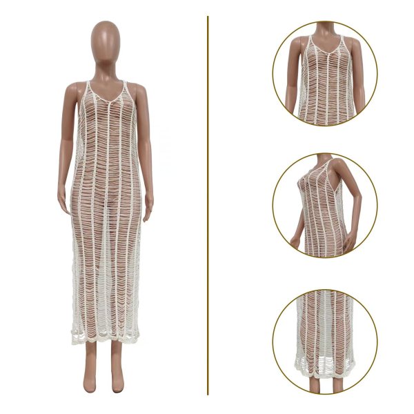 Women's Casual Mesh Tank Top Beach Dress