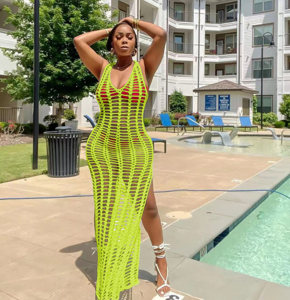 Women's Casual Mesh Tank Top Beach Dress