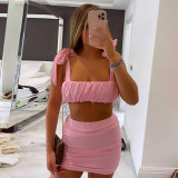 Women's Fashion Sling Sexy Small Vest Slim Bag Hip Skirt Suit Women