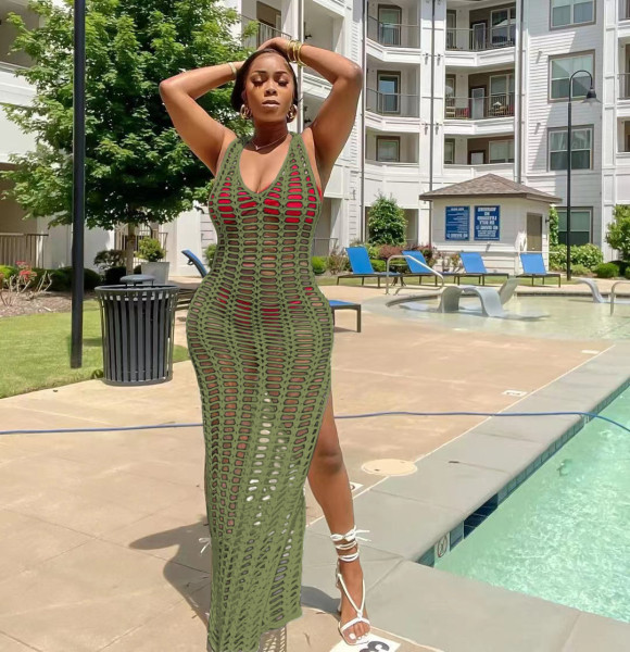 Women's Casual Mesh Tank Top Beach Dress