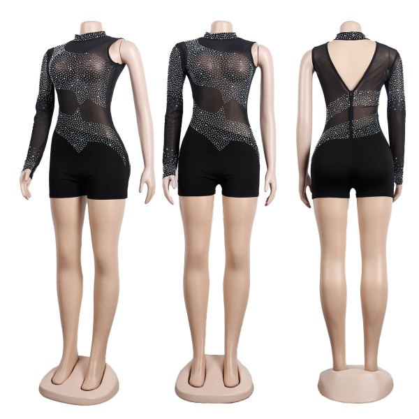 Sexy hot drill one piece nightclub suit