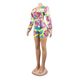 Casual Printed Two Piece Set