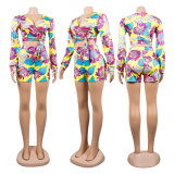 Casual Printed Two Piece Set
